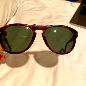 Used persol sunglasses tortoise frames and green lenses in good condition